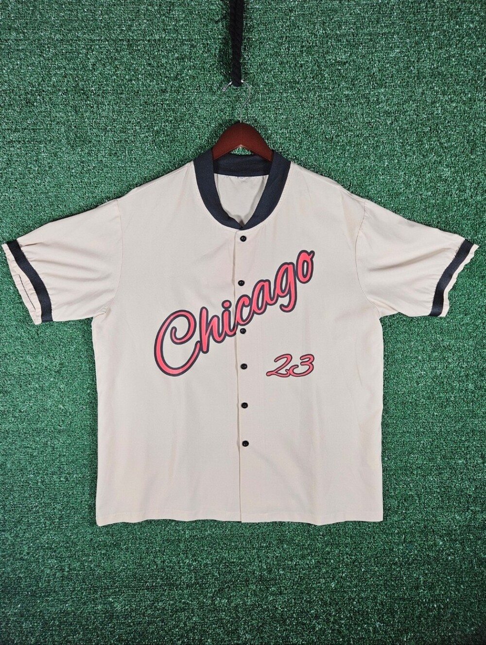 SHEIN Classic "Chicago 23" Button Up Baseball Style Jersey Shirt / Mens Size XL